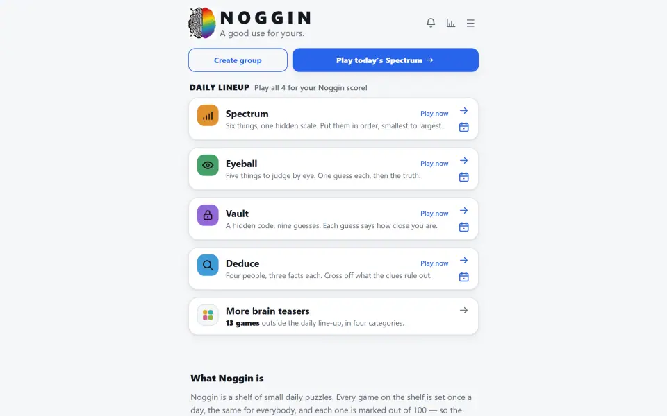 Noggin screenshot