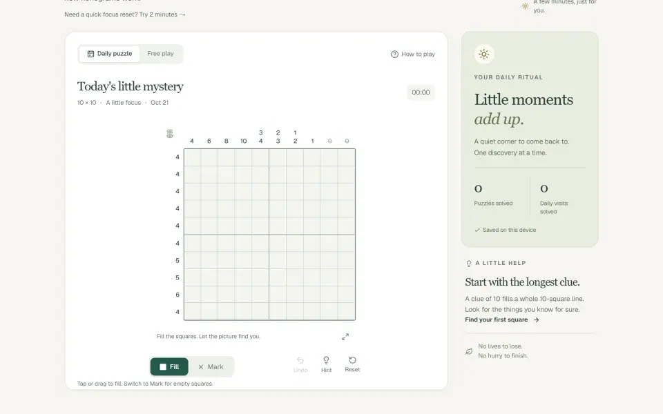Nonograms screenshot