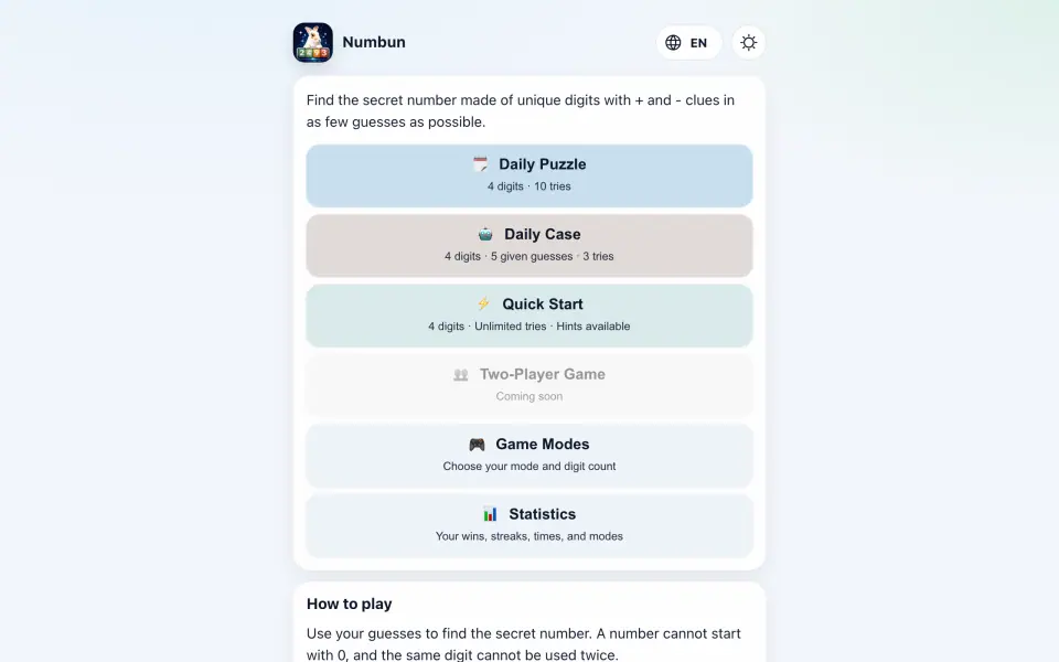 Numbun screenshot