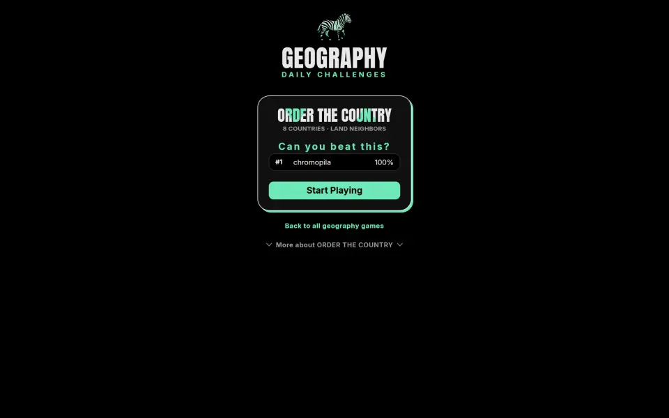 Order the Country screenshot