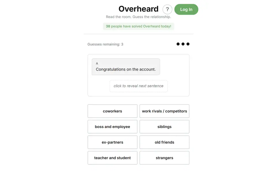 Overheard screenshot
