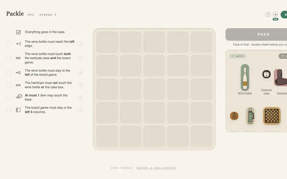 Packle screenshot