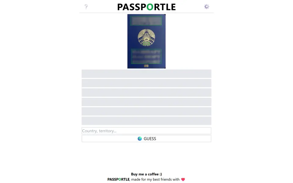 Passportle screenshot