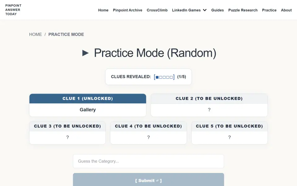 Pinpoint Practice Mode screenshot