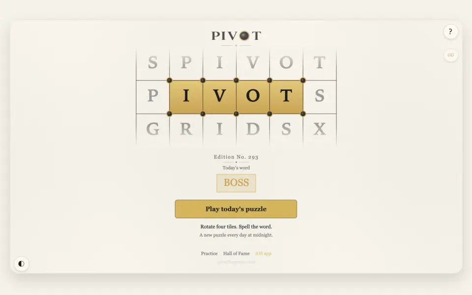 PIVOT screenshot