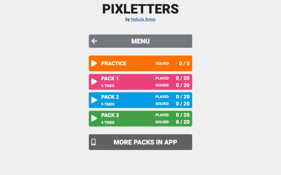 Pixletters screenshot