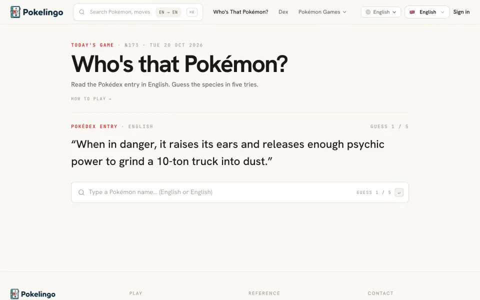 Pokelingo screenshot