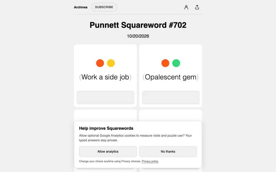 Punnett Squareword screenshot