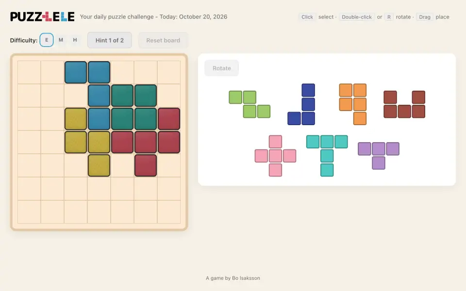 Puzzlele screenshot