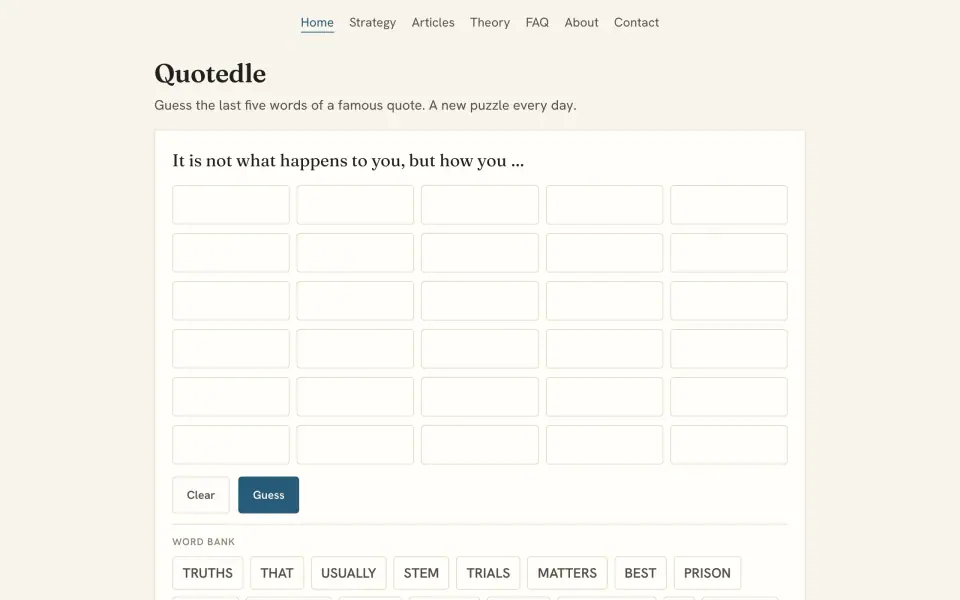 Quotedle screenshot