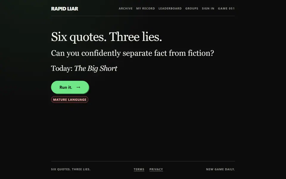 Rapid Liar screenshot