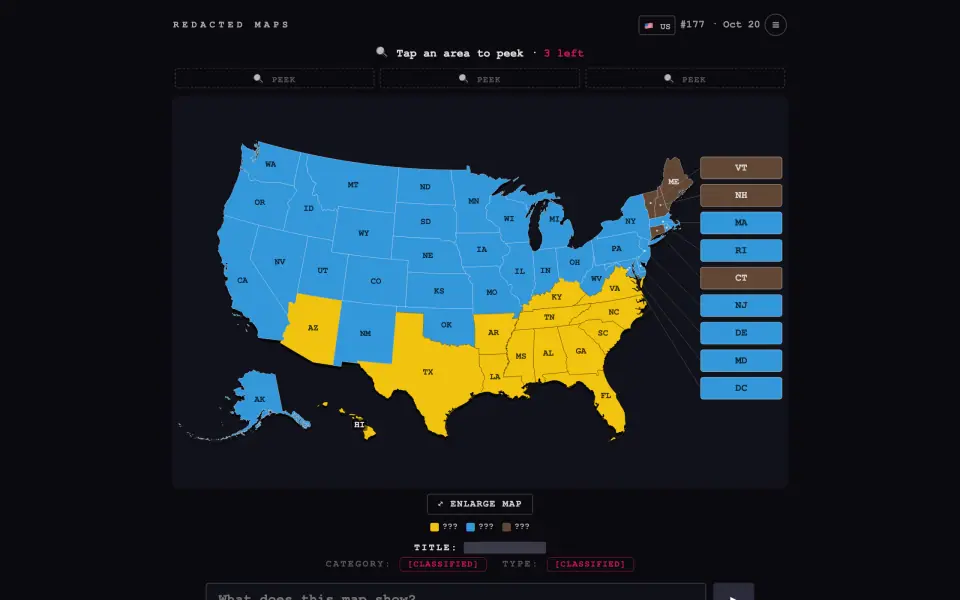 Redacted Maps screenshot