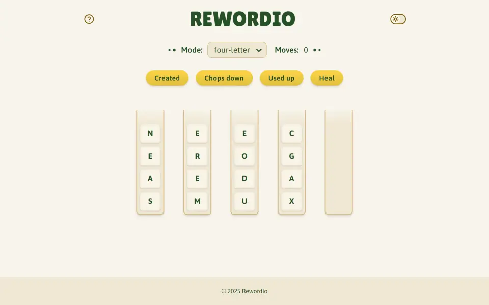 Rewordio screenshot
