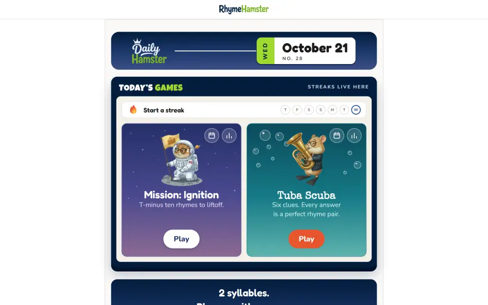 Rhyme Hamster screenshot
