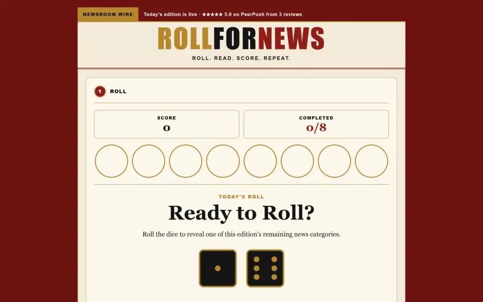 Rollfornews screenshot