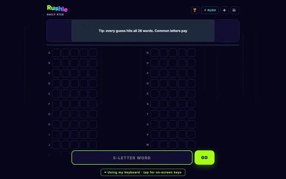 Rushle screenshot