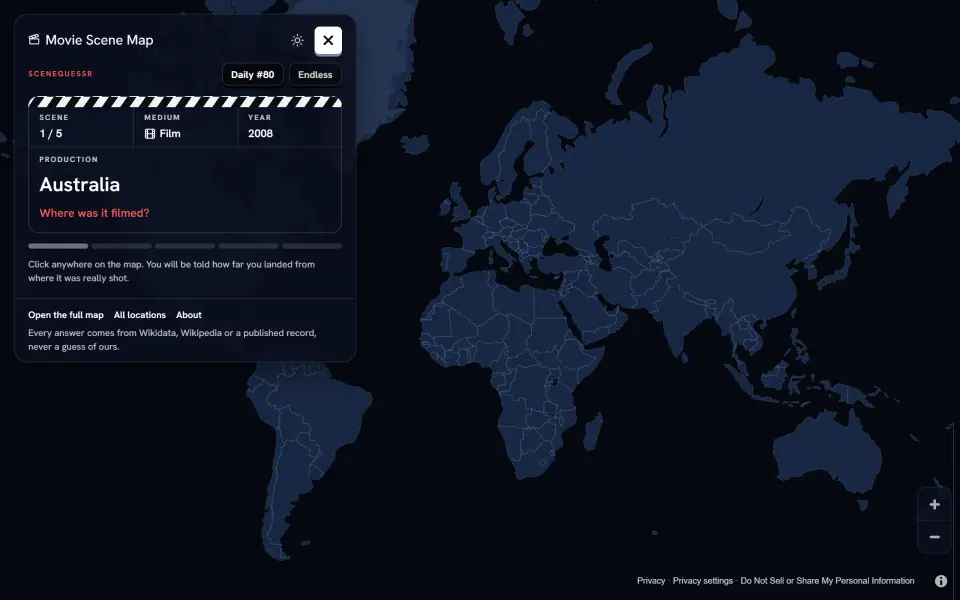 SceneGuessr screenshot