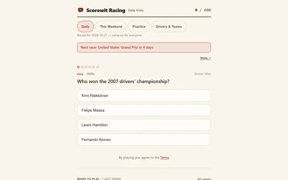 Scorewit Racing screenshot
