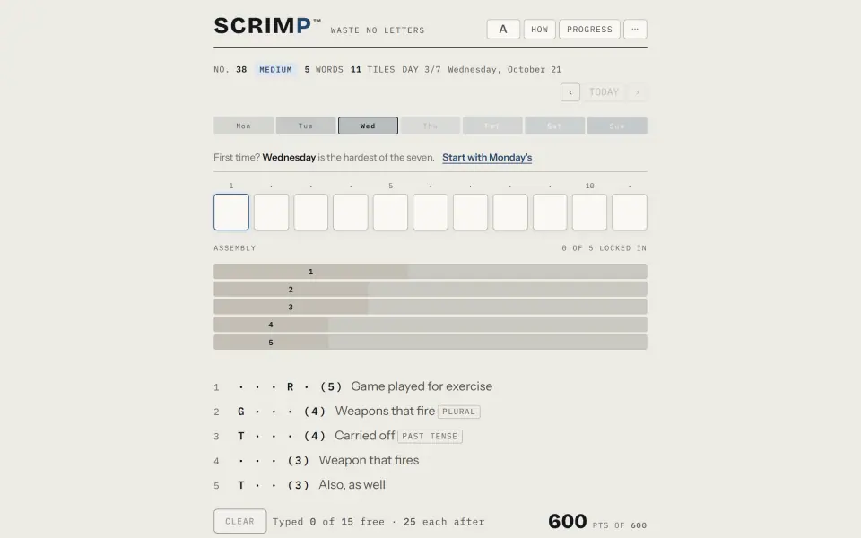 SCRIMP screenshot