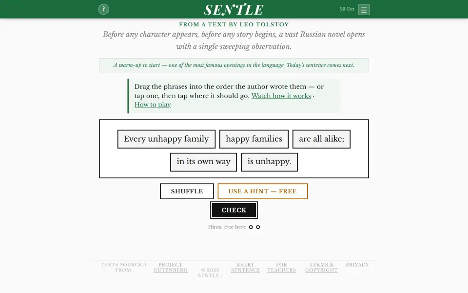 Sentle screenshot