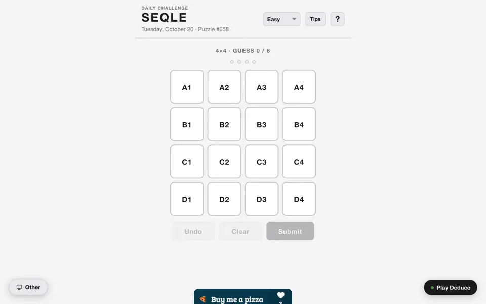 Seqle screenshot