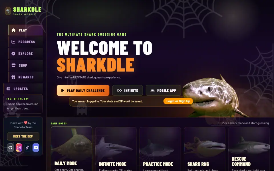 Sharkdle screenshot