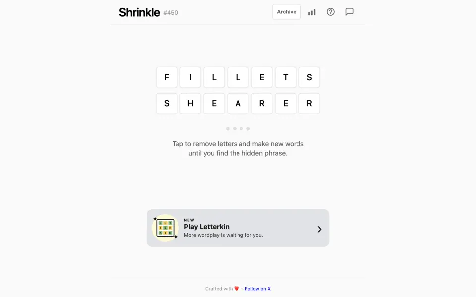 Shrinkle screenshot