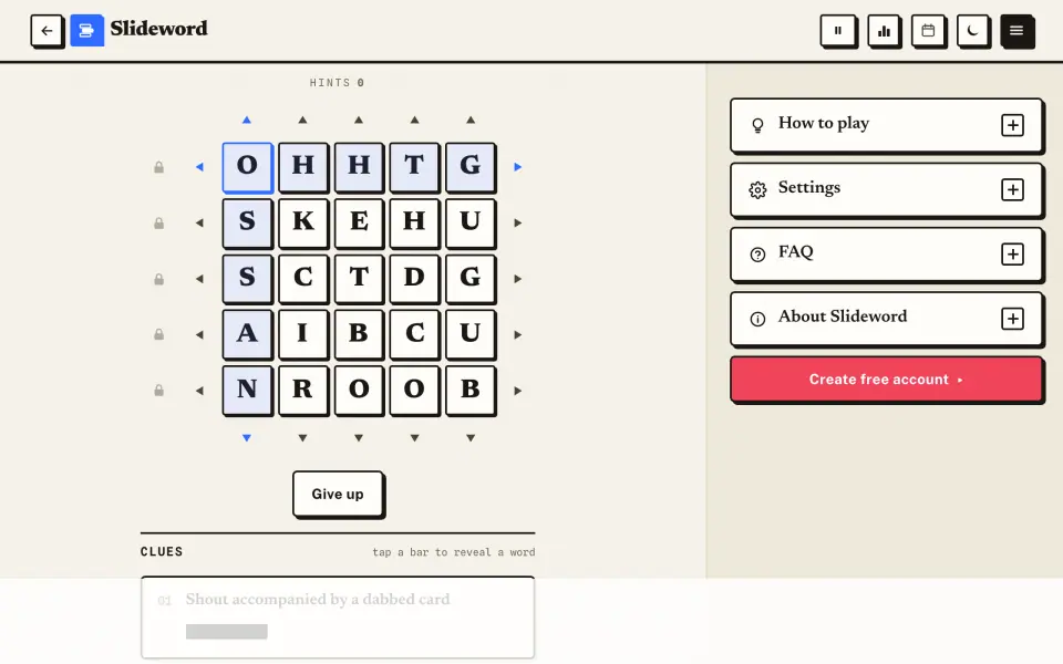 Slideword screenshot