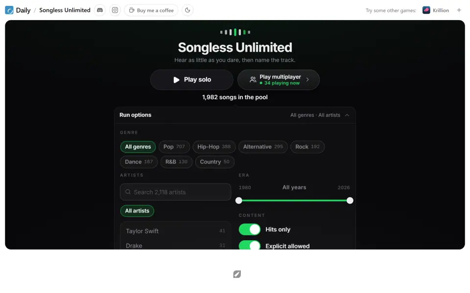 Songless Unlimited screenshot