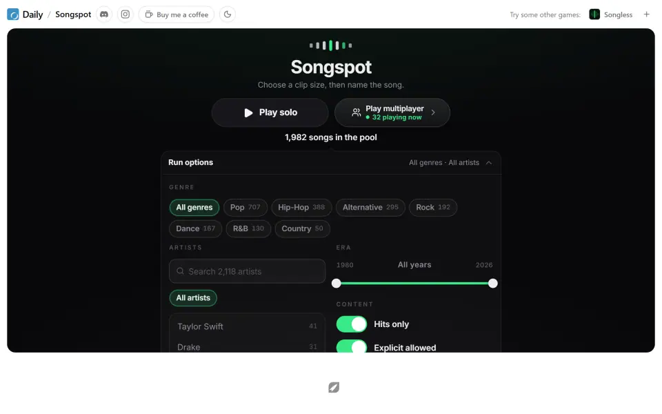 Songspot screenshot