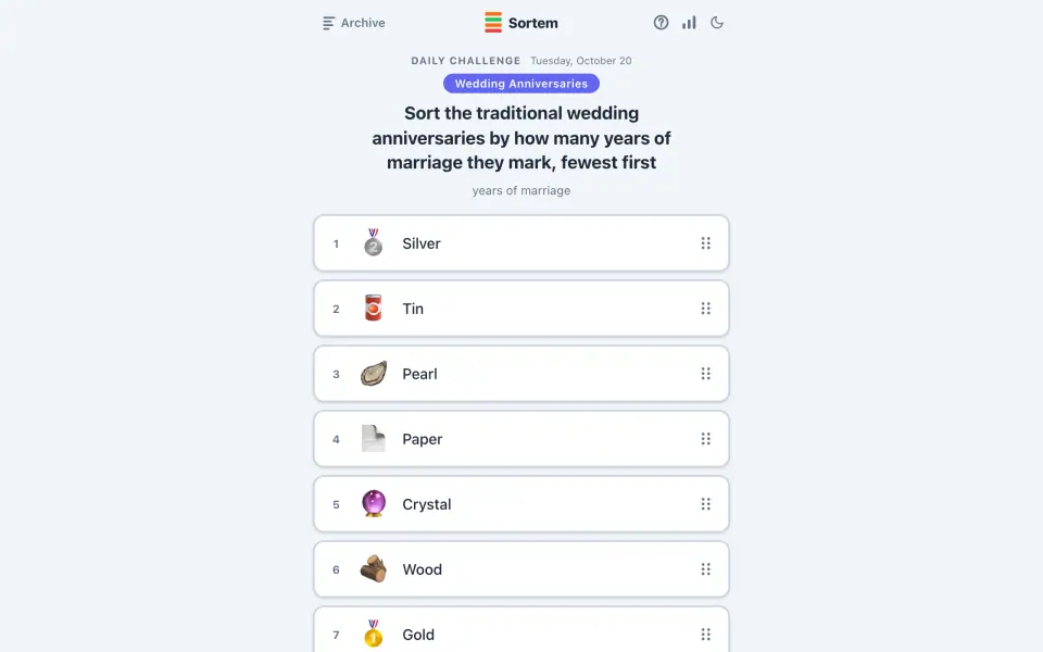 Sortem screenshot
