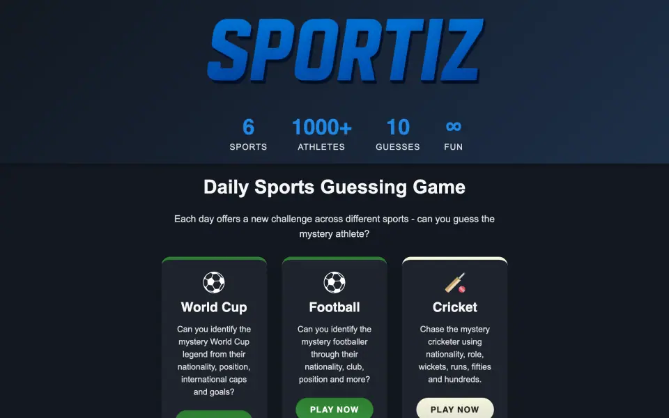Sportiz screenshot