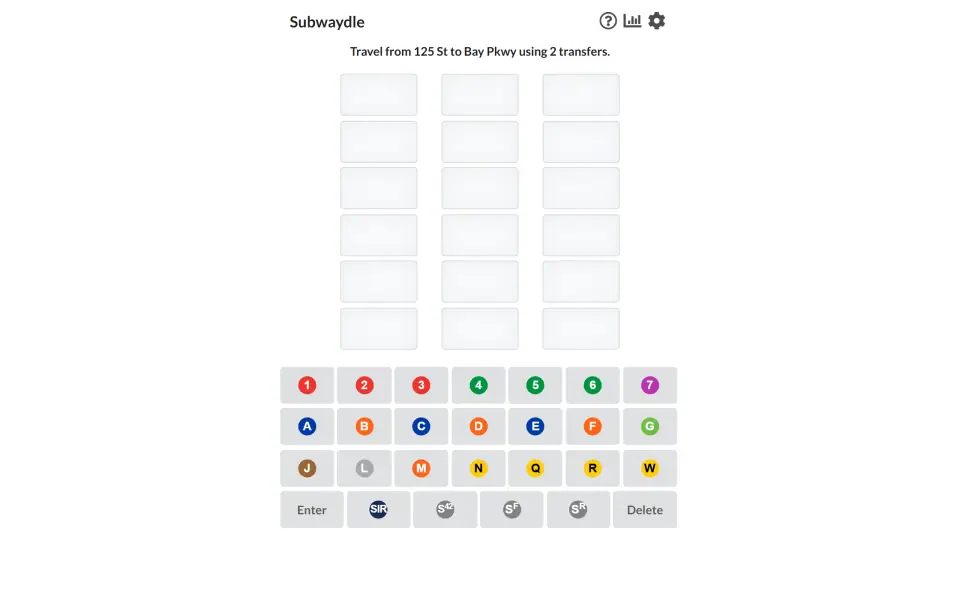 Subwaydle screenshot
