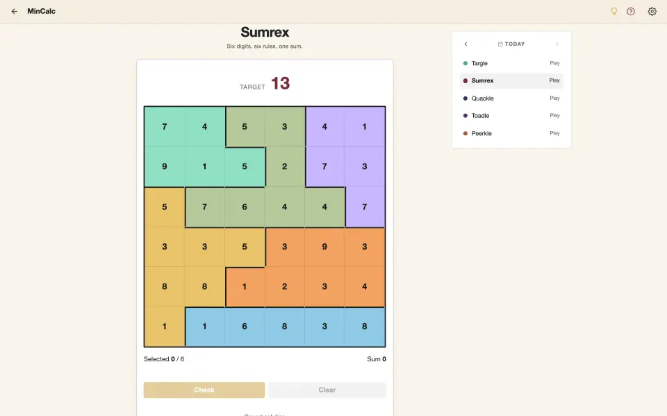 Sumrex screenshot