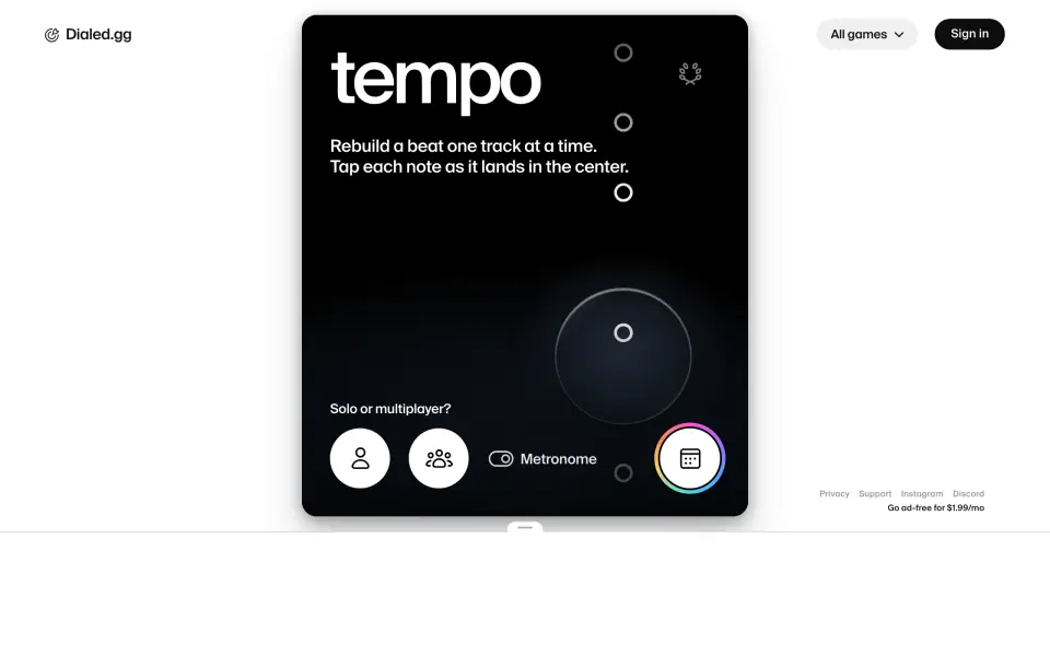 Tempo screenshot