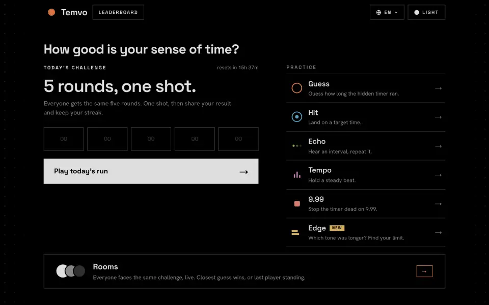 Temvo screenshot
