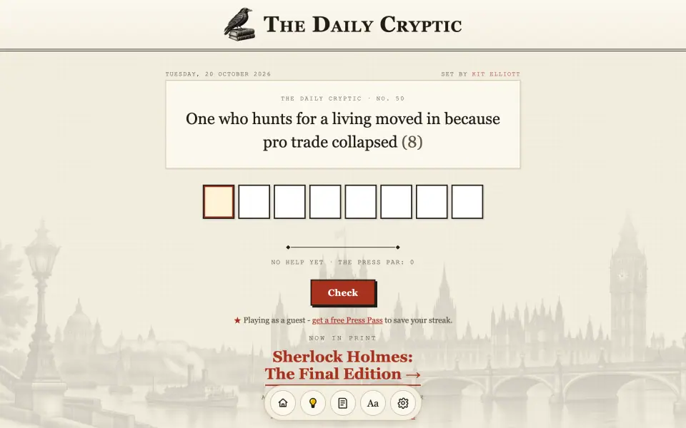 The Daily Cryptic screenshot