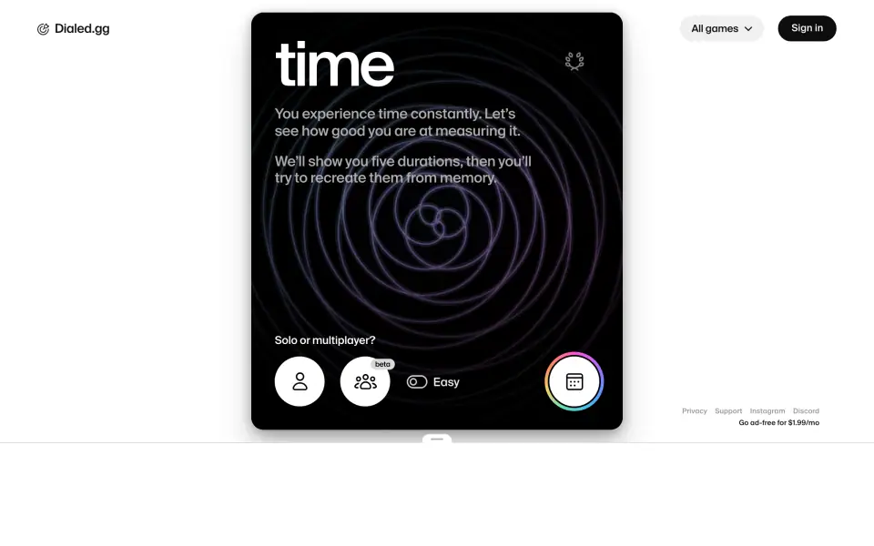 Time screenshot