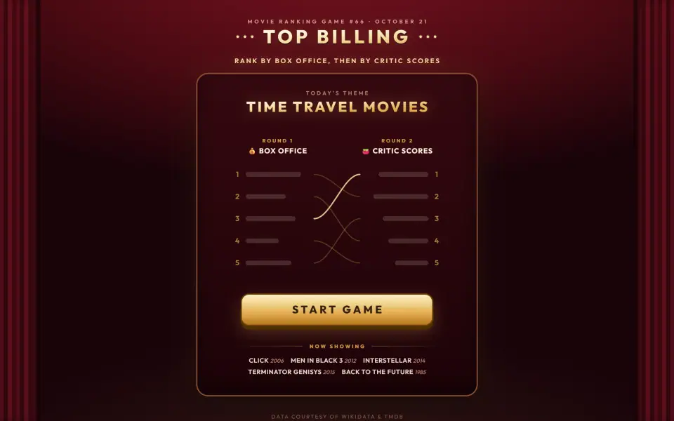 Top Billing screenshot