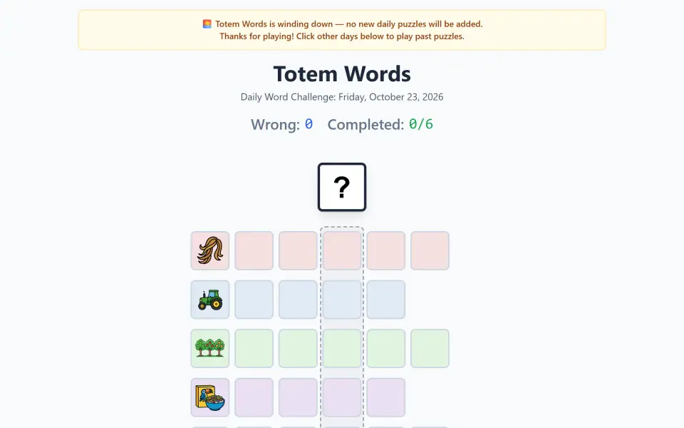 Totem Words screenshot