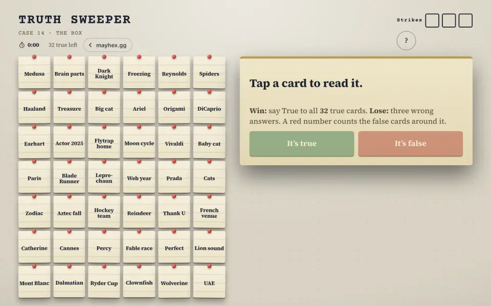 Truth Sweeper screenshot
