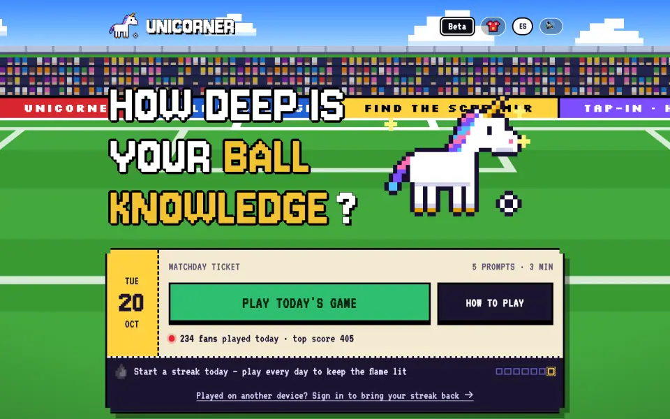 Unicorner screenshot