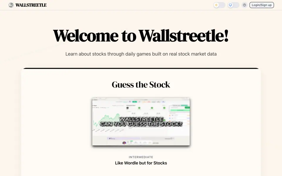 Wallstreetle screenshot