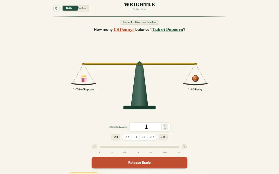Weightle screenshot