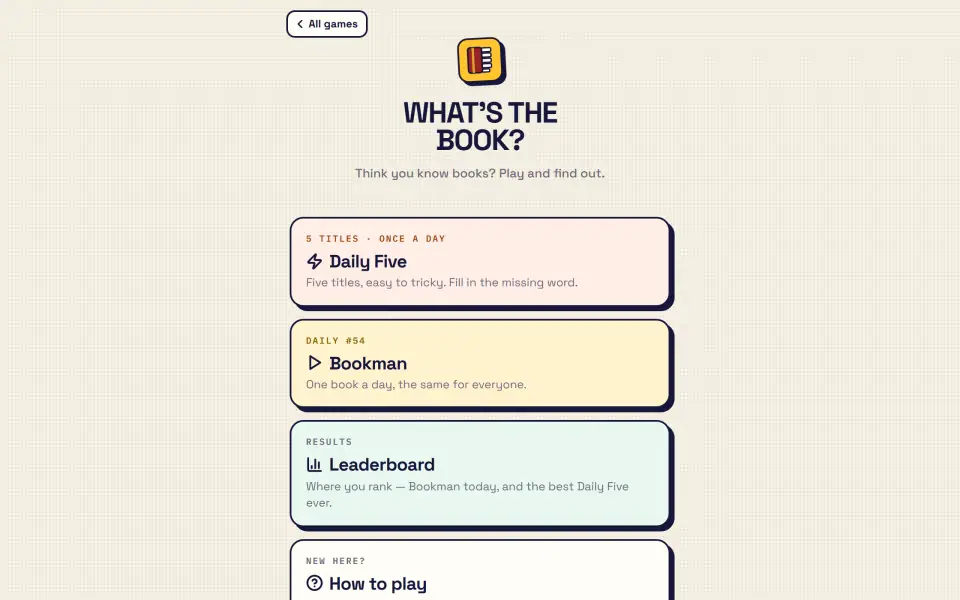 What's the Book? screenshot