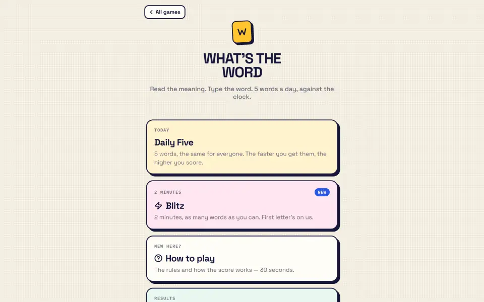 What's the Word? screenshot