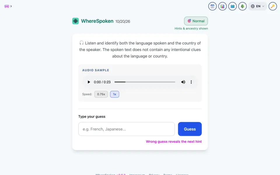 WhereSpoken screenshot
