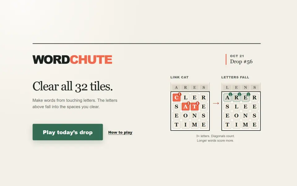 Wordchute screenshot