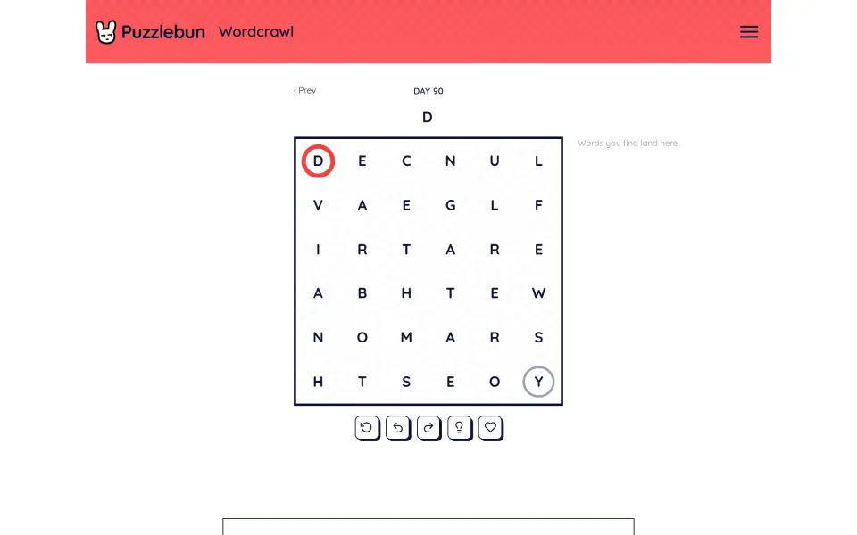 Wordcrawl screenshot