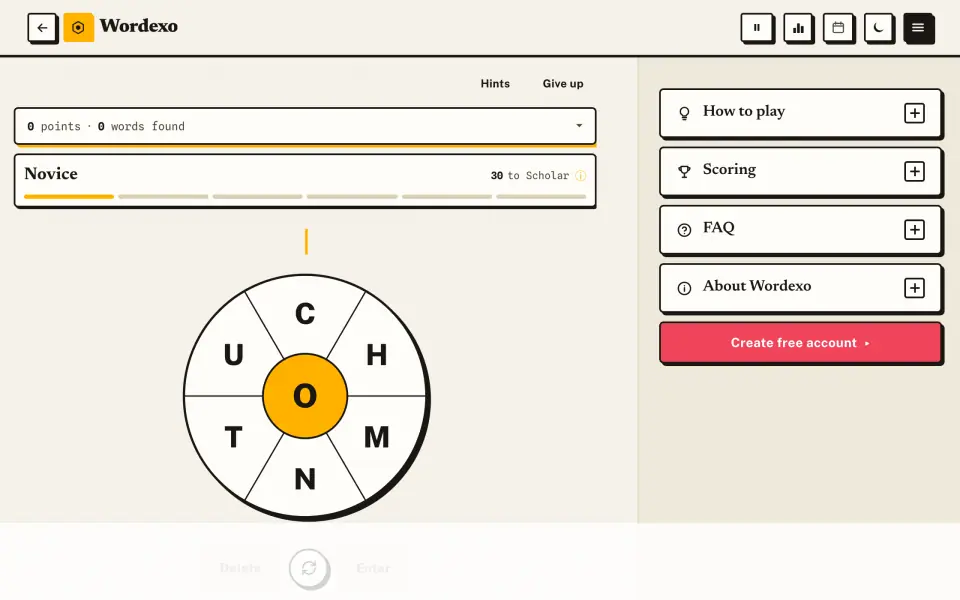 Wordexo screenshot
